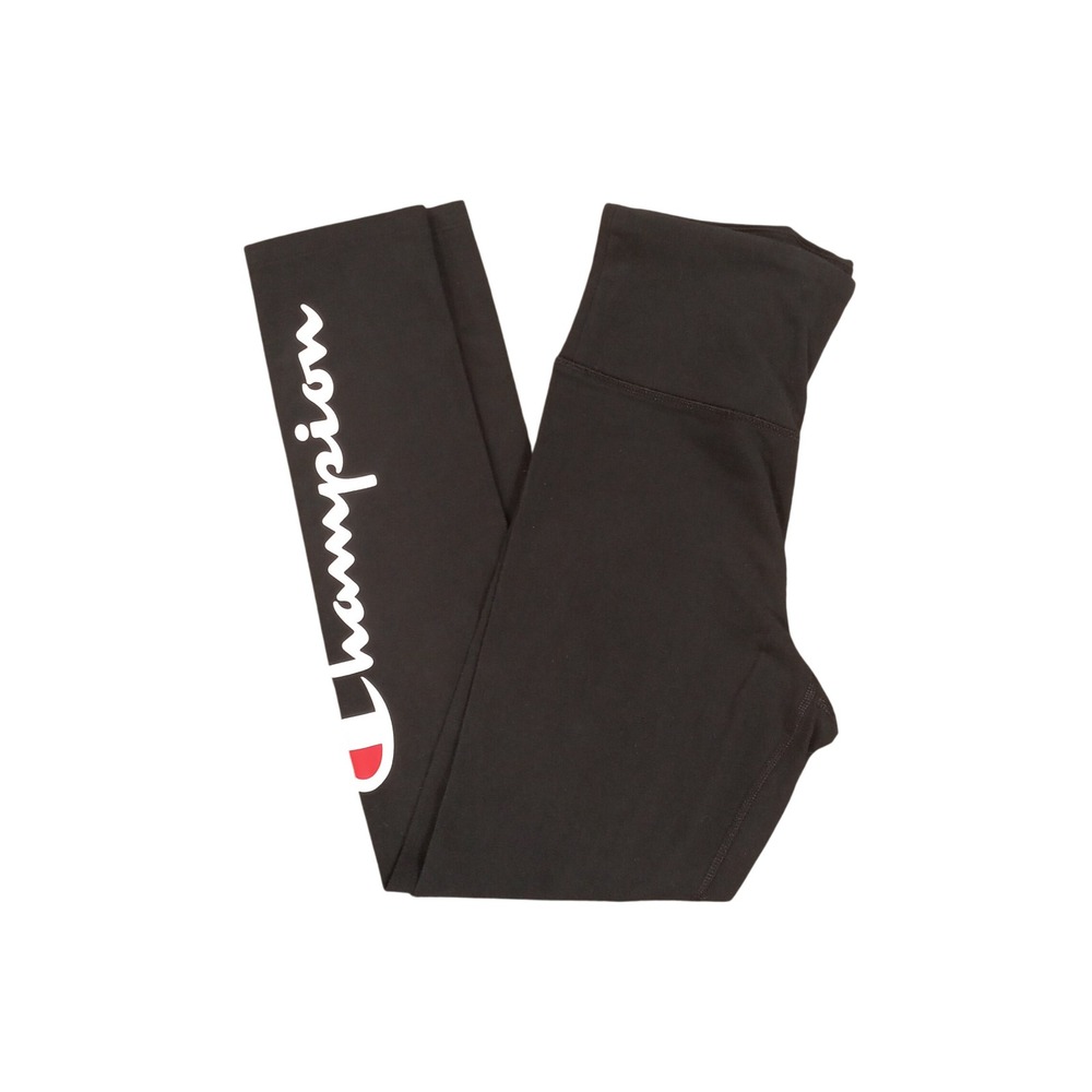 Champion Womens Black High Waisted Script Logo Leggings Size S M3278G‎ 001
